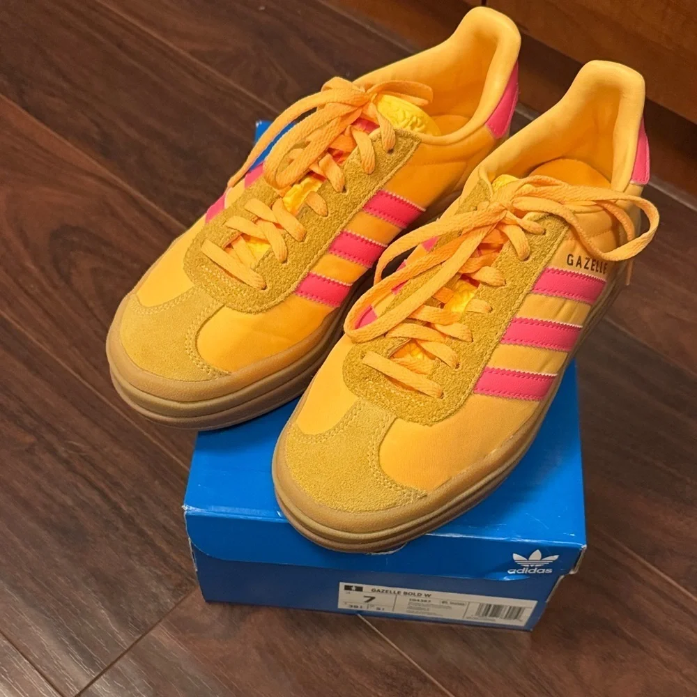 Adidas Gazelle Orange/Yellow & Pink